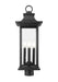 Outdoor Post Mount Fixture Z-Lite 5017PHBR-BK Black Tiberius 4 Light Outdoor Post Mount Fixture Z-Lite
