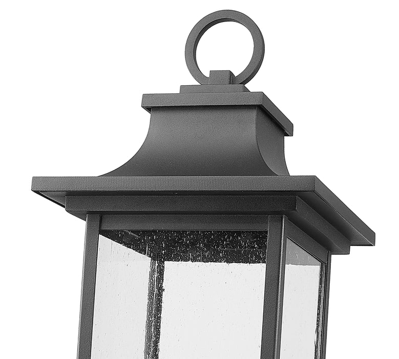 Outdoor Post Mount Fixture Z-Lite 5017PHBS-BK Black Tiberius 4 Light Outdoor Post Mount Fixture Z-Lite