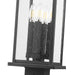 Outdoor Pier Mounted Fixture Z-Lite 5017PHBS-SQPM-BK Black Tiberius 4 Light Outdoor Pier Mounted Fixture Z-Lite