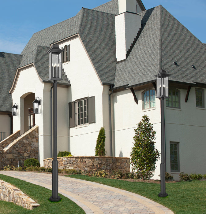 Outdoor Post Mounted Fixture Z-Lite 5017PHXLR-5010P-BK Black Tiberius 6 Light Outdoor Post Mounted Fixture Z-Lite