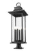 Outdoor Pier Mounted Fixture Z-Lite 5017PHXLR-533PM-BK Black Tiberius 6 Light Outdoor Pier Mounted Fixture Z-Lite