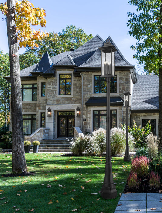 Outdoor Post Mounted Fixture Z-Lite 5017PHXLR-564P-BK Black Tiberius 6 Light Outdoor Post Mounted Fixture Z-Lite