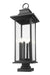 Outdoor Pier Mounted Fixture Z-Lite 5017PHXLS-SQPM-BK Black Tiberius 6 Light Outdoor Pier Mounted Fixture Z-Lite