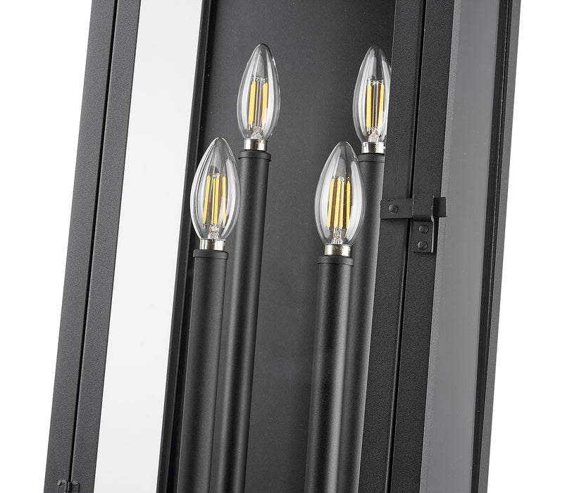 Outdoor Wall Light Z-Lite 5018B-BK Black Nova 4 Light Outdoor Wall Light Z-Lite