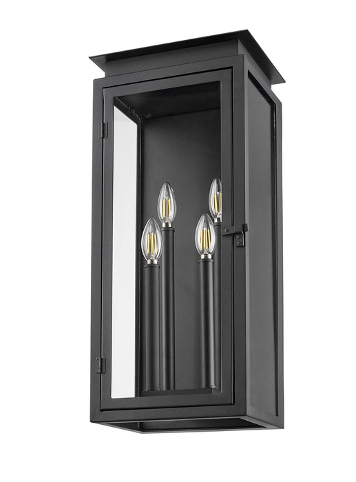 Outdoor Wall Light Z-Lite 5018B-BK Black Nova 4 Light Outdoor Wall Light Z-Lite