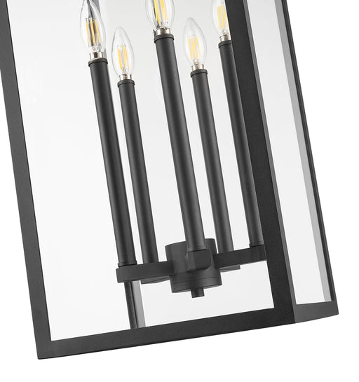 Outdoor Chain Mount Ceiling Fixture Z-Lite 5018CHXL-BK Black Nova 5 Light Outdoor Chain Mount Ceiling Fixture Z-Lite