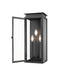 Outdoor Wall Light Z-Lite 5018M-BK Black Nova 3 Light Outdoor Wall Light Z-Lite