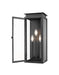 Outdoor Wall Light Z-Lite 5018M-BK Black Nova 3 Light Outdoor Wall Light Z-Lite