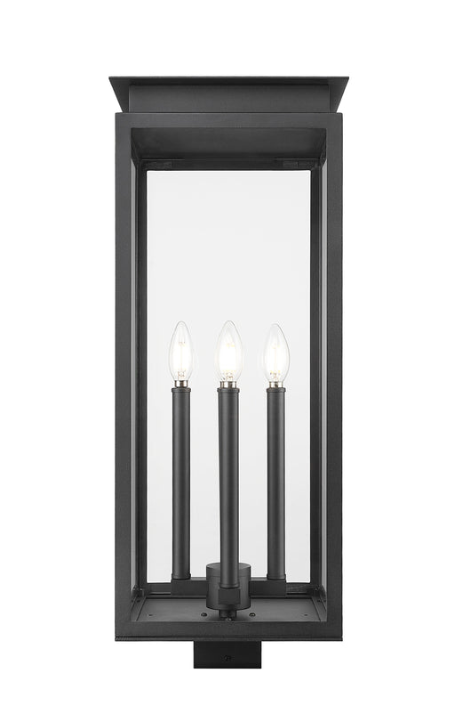 Outdoor Post Mount Fixture Z-Lite 5018PHBS-BK Black Nova 4 Light Outdoor Post Mount Fixture Z-Lite