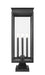 Outdoor Pier Mounted Fixture Z-Lite 5018PHBS-SQPM-BK Black Nova 4 Light Outdoor Pier Mounted Fixture Z-Lite