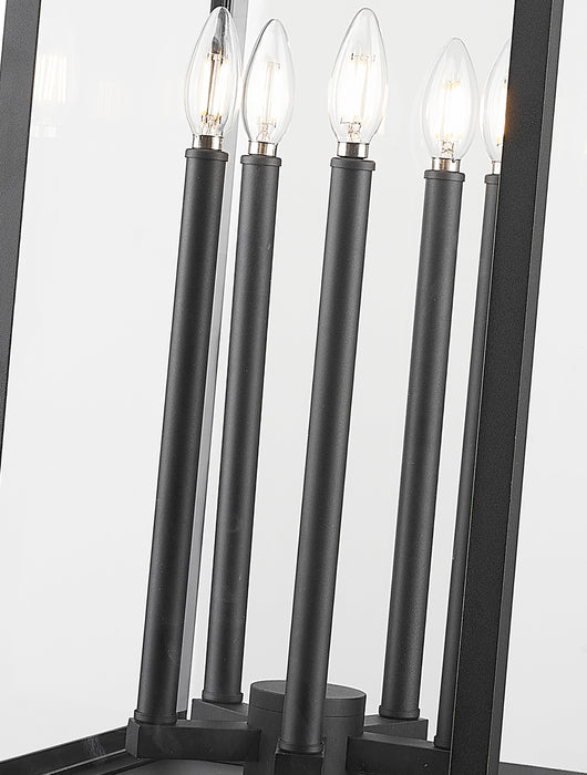 Outdoor Post Mount Fixture Z-Lite 5018PHXLR-BK Black Nova 5 Light Outdoor Post Mount Fixture Z-Lite