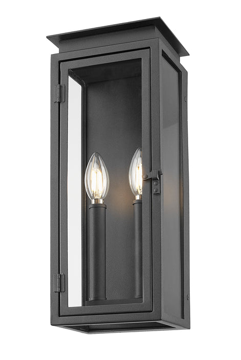 Outdoor Wall Light Z-Lite 5018S-BK Black Nova 2 Light Outdoor Wall Light Z-Lite