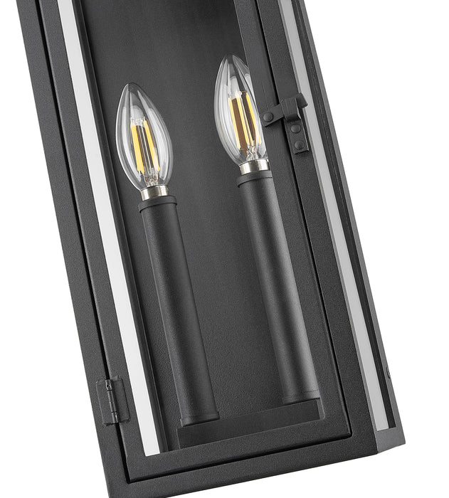 Outdoor Wall Light Z-Lite 5018S-BK Black Nova 2 Light Outdoor Wall Light Z-Lite