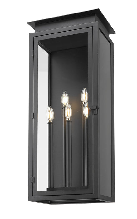Outdoor Wall Light Z-Lite 5018XL-BK Black Nova 5 Light Outdoor Wall Light Z-Lite