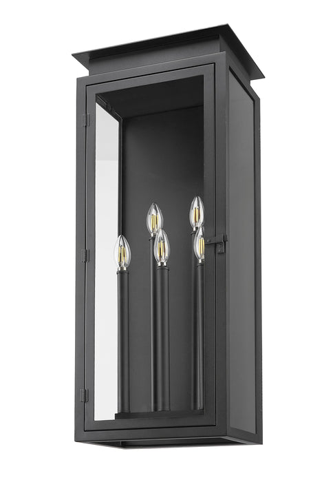 Outdoor Wall Light Z-Lite 5018XL-BK Black Nova 5 Light Outdoor Wall Light Z-Lite