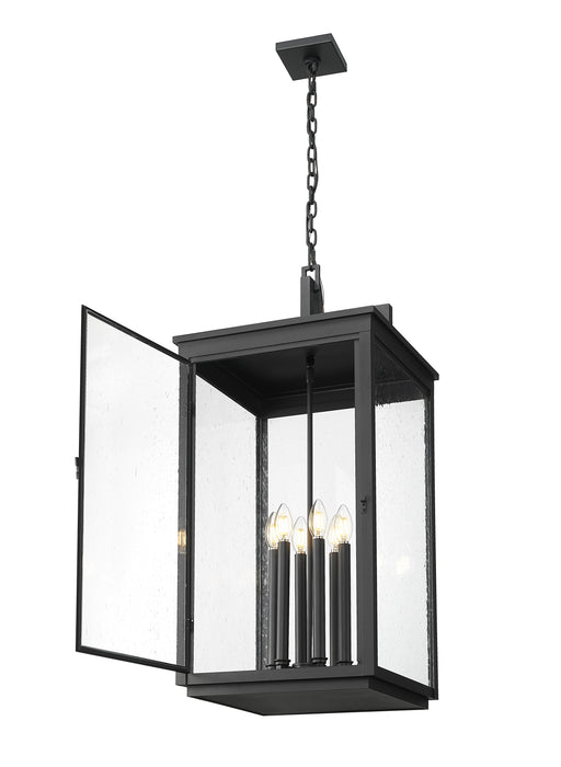 Outdoor Chain Mount Ceiling Fixture Z-Lite 5019CHXXL-BK Sand Black Hartwell 6 Light Outdoor Chain Mount Ceiling Fixture Z-Lite