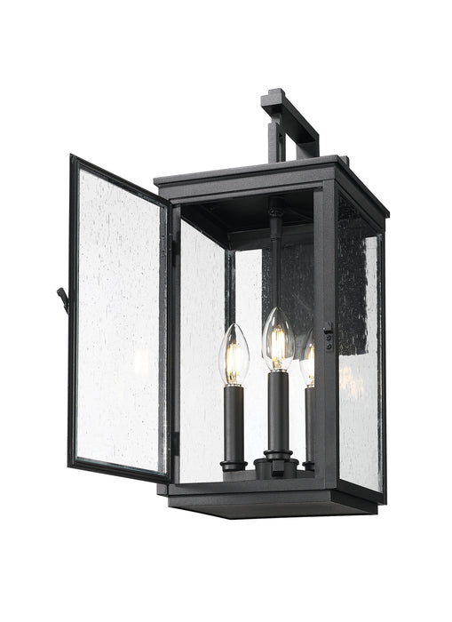 Outdoor Wall Light Z-Lite 5019M-BK Sand Black Hartwell 3 Light Outdoor Wall Light Z-Lite