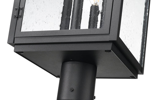Outdoor Post Mounted Fixture Z-Lite 5019PHBR-519P-BK Sand Black Hartwell 4 Light Outdoor Post Mounted Fixture Z-Lite