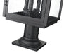 Outdoor Pier Mounted Fixture Z-Lite 5019PHBR-533PM-BK Sand Black Hartwell 4 Light Outdoor Pier Mounted Fixture Z-Lite