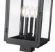 Outdoor Post Mount Fixture Z-Lite 5019PHBS-BK Sand Black Hartwell 4 Light Outdoor Post Mount Fixture Z-Lite