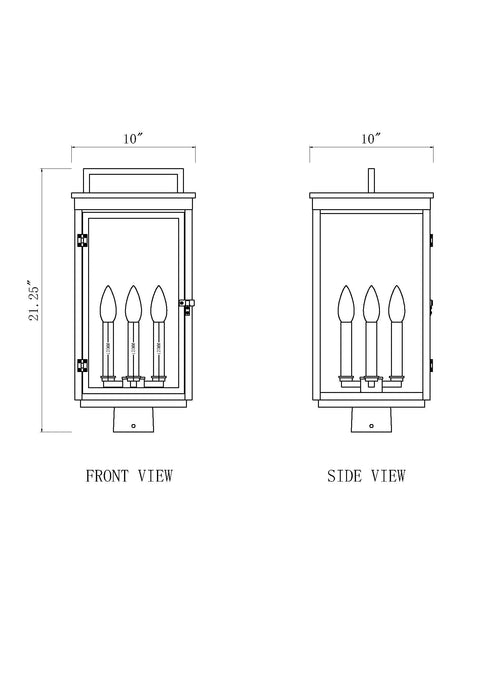 Outdoor Post Mount Fixture Z-Lite 5019PHBS-BK Sand Black Hartwell 4 Light Outdoor Post Mount Fixture Z-Lite