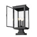 Outdoor Pier Mounted Fixture Z-Lite 5019PHBS-SQPM-BK Sand Black Hartwell 4 Light Outdoor Pier Mounted Fixture Z-Lite