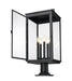 Outdoor Pier Mounted Fixture Z-Lite 5019PHXLR-533PM-BK Sand Black Hartwell 5 Light Outdoor Pier Mounted Fixture Z-Lite