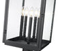 Outdoor Pier Mounted Fixture Z-Lite 5019PHXLR-533PM-BK Sand Black Hartwell 5 Light Outdoor Pier Mounted Fixture Z-Lite