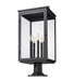 Outdoor Pier Mounted Fixture Z-Lite 5019PHXLR-533PM-BK Sand Black Hartwell 5 Light Outdoor Pier Mounted Fixture Z-Lite