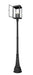 Outdoor Post Mounted Fixture Z-Lite 5019PHXLR-564P-BK Sand Black Hartwell 5 Light Outdoor Post Mounted Fixture Z-Lite