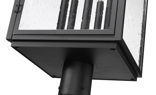Outdoor Post Mounted Fixture Z-Lite 5019PHXLR-564P-BK Sand Black Hartwell 5 Light Outdoor Post Mounted Fixture Z-Lite