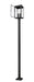 Outdoor Post Mounted Fixture Z-Lite 5019PHXLS-536P-BK Sand Black Hartwell 5 Light Outdoor Post Mounted Fixture Z-Lite