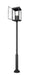 Outdoor Post Mounted Fixture Z-Lite 5019PHXXLR-5010P-BK Sand Black Hartwell 6 Light Outdoor Post Mounted Fixture Z-Lite