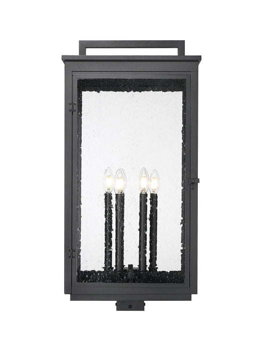 Outdoor Post Mount Fixture Z-Lite 5019PHXXLS-BK Sand Black Hartwell 6 Light Outdoor Post Mount Fixture Z-Lite
