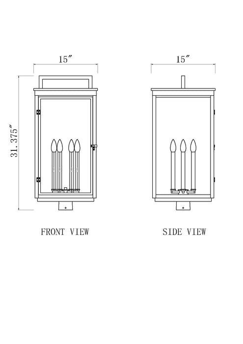 Outdoor Post Mount Fixture Z-Lite 5019PHXXLS-BK Sand Black Hartwell 6 Light Outdoor Post Mount Fixture Z-Lite