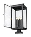 Outdoor Pier Mounted Fixture Z-Lite 5019PHXXLS-SQPM-BK Sand Black Hartwell 6 Light Outdoor Pier Mounted Fixture Z-Lite