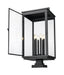 Outdoor Pier Mounted Fixture Z-Lite 5019PHXXLS-SQPM-BK Sand Black Hartwell 6 Light Outdoor Pier Mounted Fixture Z-Lite