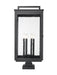 Outdoor Pier Mounted Fixture Z-Lite 5019PHXXLS-SQPM-BK Sand Black Hartwell 6 Light Outdoor Pier Mounted Fixture Z-Lite