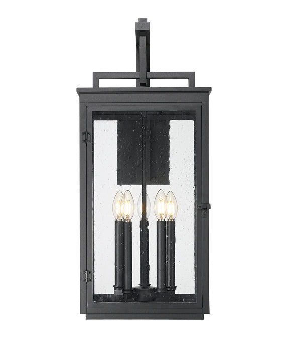 Outdoor Wall Light Z-Lite 5019XL-BK Sand Black Hartwell 5 Light Outdoor Wall Light Z-Lite