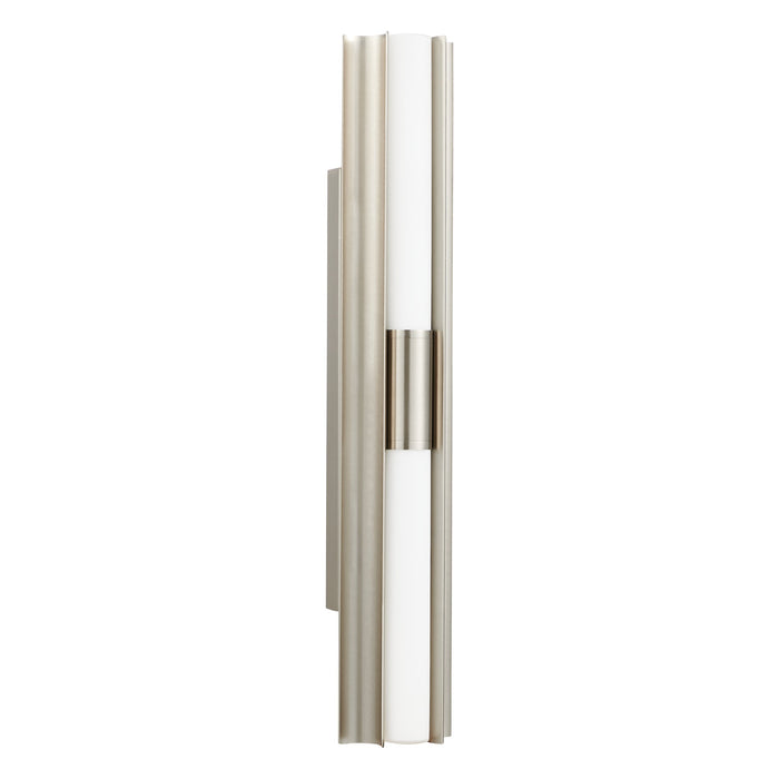 Vanity Light Thesis 207628A Colton 30 inch 2 light Brushed Nickel 5CCT LED Vanity Light with Etched Opal Glass Shades THESIS