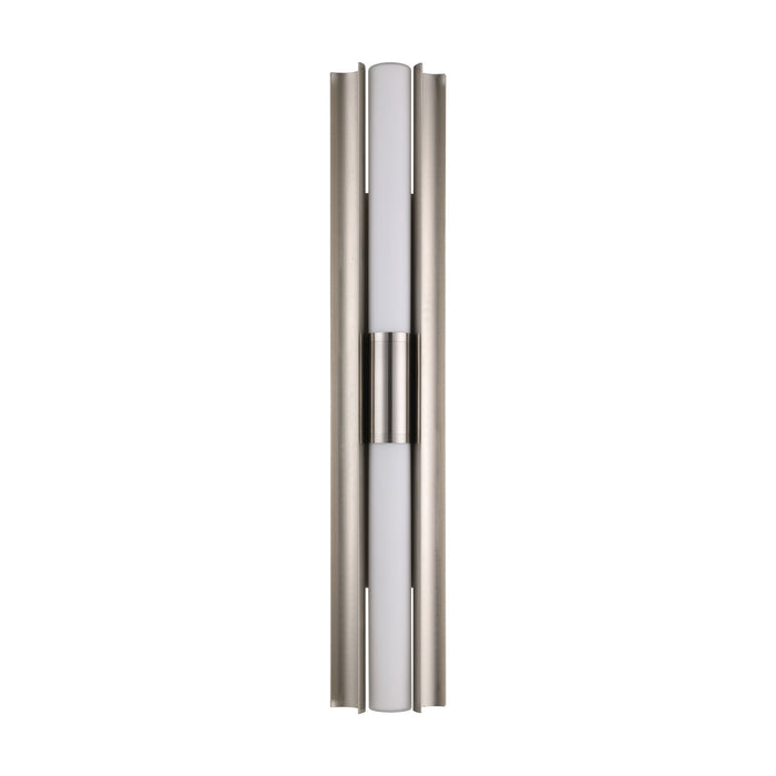 Vanity Light Thesis 207628A Colton 30 inch 2 light Brushed Nickel 5CCT LED Vanity Light with Etched Opal Glass Shades THESIS