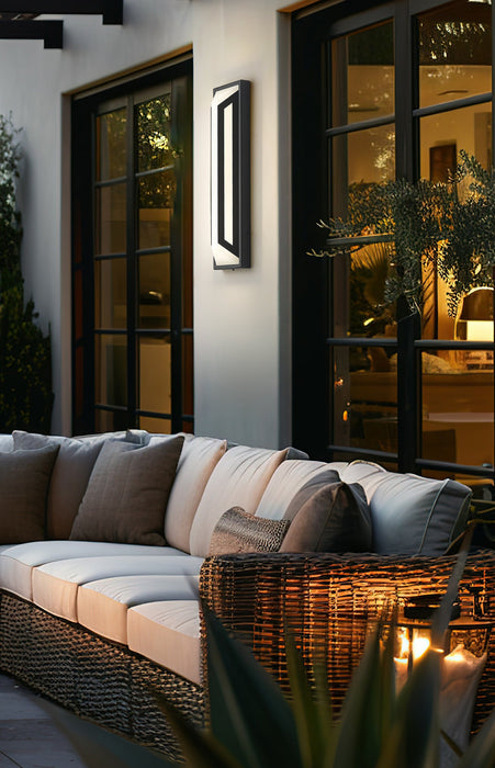 Outdoor Wall Light Z-Lite 5028B-BK-LED Sand Black Banff 2 Light Outdoor Wall Light Z-Lite