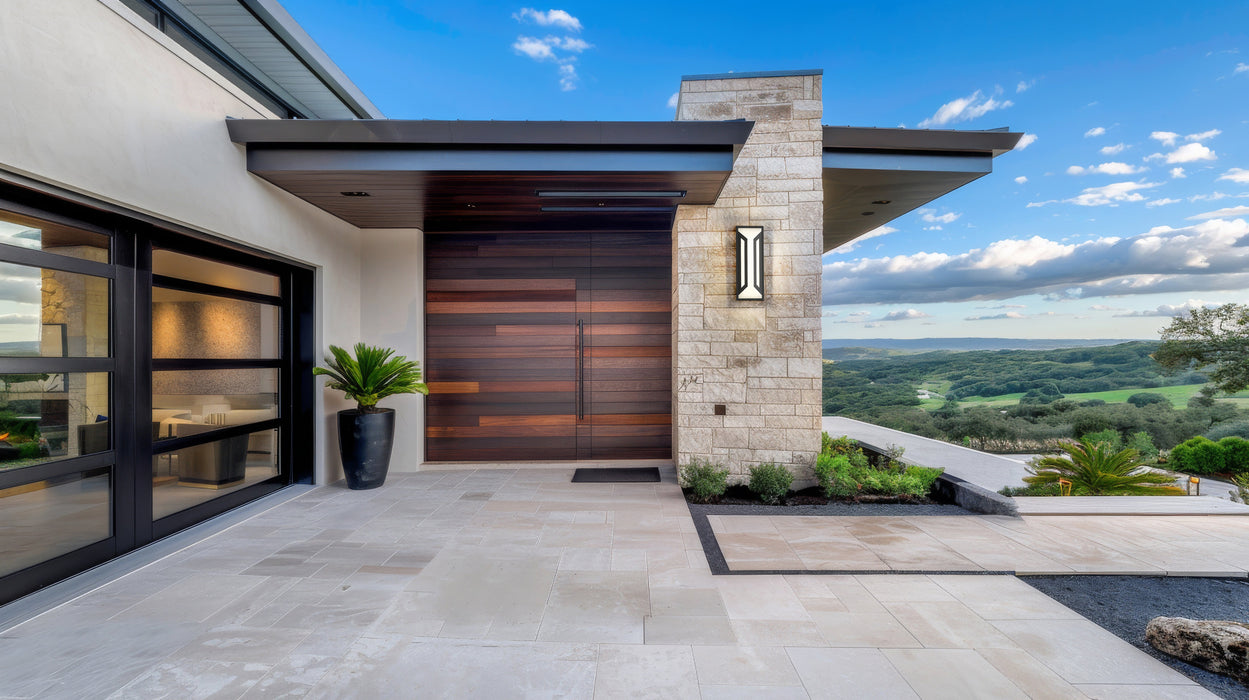 Outdoor Wall Light Z-Lite 5028M-BK-LED Sand Black Banff 2 Light Outdoor Wall Light Z-Lite