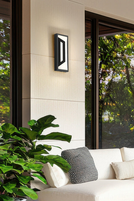 Outdoor Wall Light Z-Lite 5028S-BK-LED Sand Black Banff 2 Light Outdoor Wall Light Z-Lite