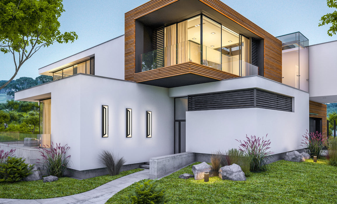 Outdoor Wall Light Z-Lite 5028XL-BK-LED Sand Black Banff 2 Light Outdoor Wall Light Z-Lite