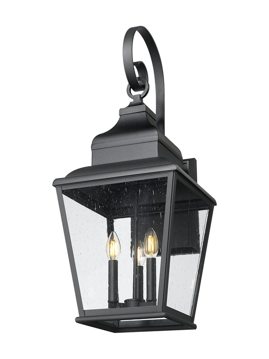 Outdoor Wall Light Z-Lite 5029B-BK Sand Black Raphael 3 Light Outdoor Wall Light Z-Lite