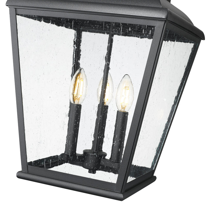 Outdoor Chain Mount Ceiling Fixture Z-Lite 5029CHB-BK Sand Black Raphael 3 Light Outdoor Chain Mount Ceiling Fixture Z-Lite