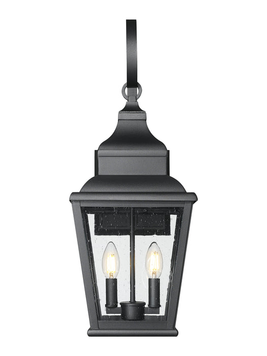Outdoor Wall Light Z-Lite 5029M-BK Sand Black Raphael 2 Light Outdoor Wall Light Z-Lite