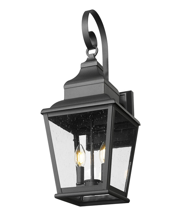Outdoor Wall Light Z-Lite 5029M-BK Sand Black Raphael 2 Light Outdoor Wall Light Z-Lite