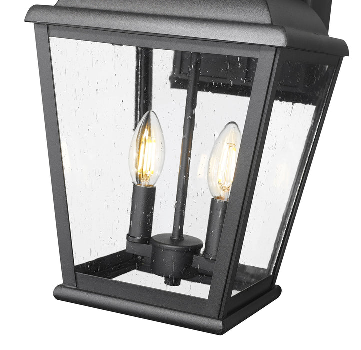 Outdoor Wall Light Z-Lite 5029M-BK Sand Black Raphael 2 Light Outdoor Wall Light Z-Lite